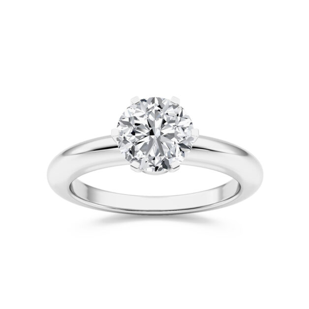 Ember Bloom Two Toned Lab Created Solitaire Diamond Ring_1
