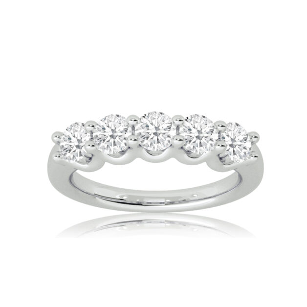 Eternal Scallop Set Lab Grown Five Stone Diamond Ring (2  ct. tw.) 18K - White Gold_1,Eternal Scallop Set Lab Grown Five Stone Diamond Ring (2  ct. tw.) 18K - White Gold_2,Eternal Scallop Set Lab Grown Five Stone Diamond Ring (2  ct. tw.) 18K - White Gold_3,Eternal Scallop Set Lab Grown Five Stone Diamond Ring (2  ct. tw.) 18K - White Gold_4,