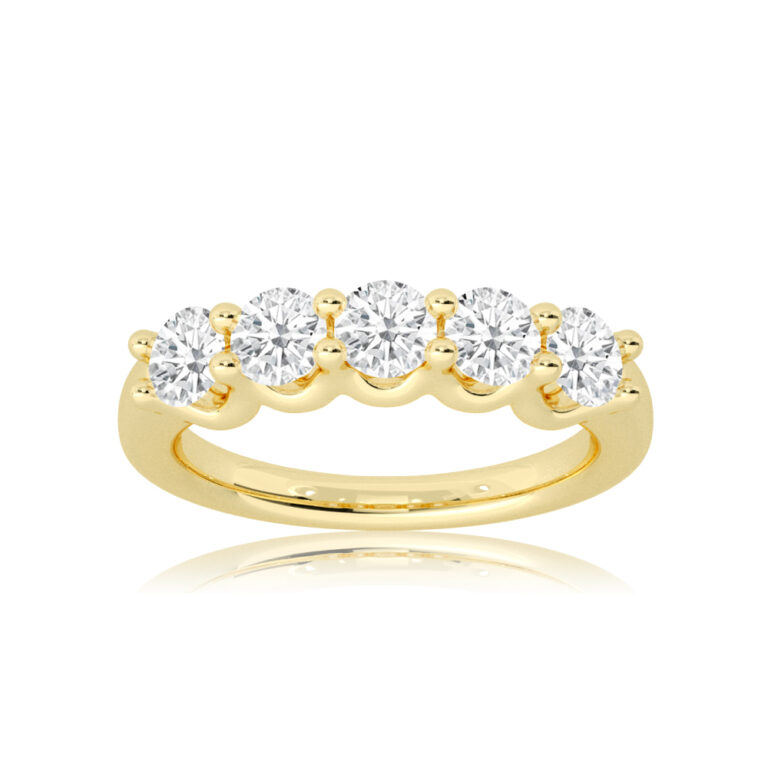 Nicobar Five Stone Lab Grown Diamond Ring