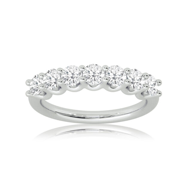 Classic Lab Grown Seven Stone Scallop Set Diamond Ring (2  ct. tw.) 18K - White Gold_1,Classic Lab Grown Seven Stone Scallop Set Diamond Ring (2  ct. tw.) 18K - White Gold_2,Classic Lab Grown Seven Stone Scallop Set Diamond Ring (2  ct. tw.) 18K - White Gold_3,Classic Lab Grown Seven Stone Scallop Set Diamond Ring (2  ct. tw.) 18K - White Gold_4,