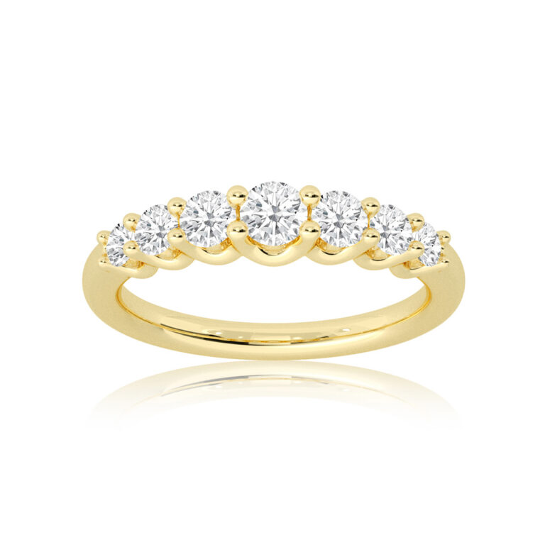 Manali Graduating Lab Grown Seven Stone Diamond Ring