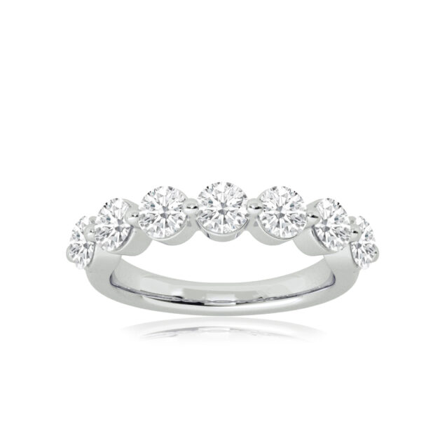 Shared Prong Lab Grown Seven Stone Diamond Band (2  ct. tw.) 18K - White Gold_1,Shared Prong Lab Grown Seven Stone Diamond Band (2  ct. tw.) 18K - White Gold_2,Shared Prong Lab Grown Seven Stone Diamond Band (2  ct. tw.) 18K - White Gold_3,Shared Prong Lab Grown Seven Stone Diamond Band (2  ct. tw.) 18K - White Gold_4,