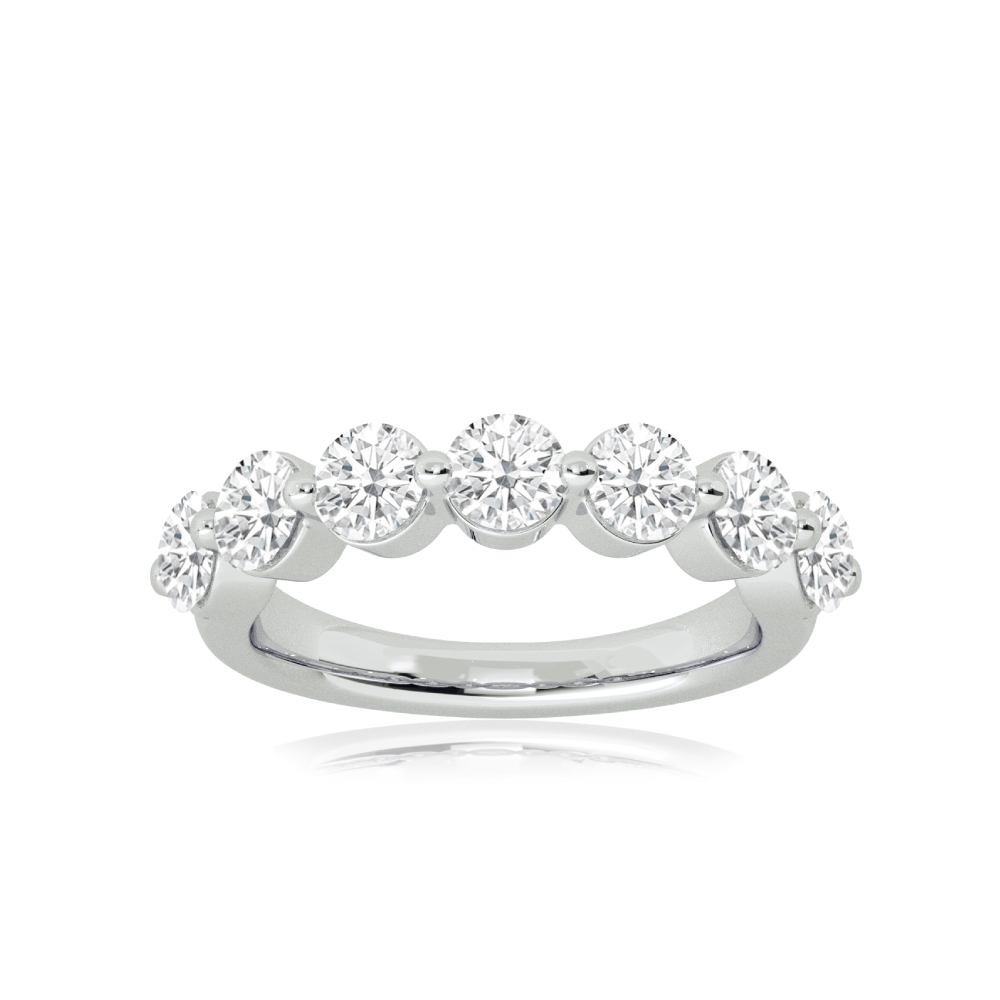 Shared Prong Lab Grown Seven Stone Diamond Band (1/2 ct. tw Shared Prong Lab Grown Seven Stone Diamond Band (1/2 ct. tw