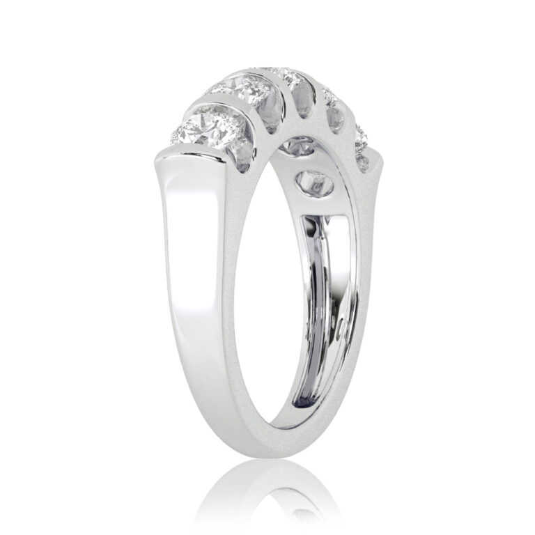 Bali Bar Set Lab Grown Five Stone Diamond Ring