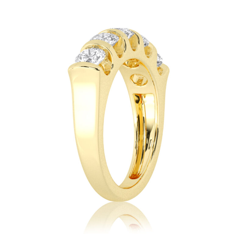 Bali Bar Set Lab Grown Five Stone Diamond Ring