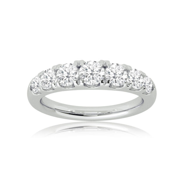 Graduating Micro Prong Set Lab Grown Seven Stone Diamond Band (2  ct. tw.) 18K - White Gold_1,Graduating Micro Prong Set Lab Grown Seven Stone Diamond Band (2  ct. tw.) 18K - White Gold_2,Graduating Micro Prong Set Lab Grown Seven Stone Diamond Band (2  ct. tw.) 18K - White Gold_3,Graduating Micro Prong Set Lab Grown Seven Stone Diamond Band (2  ct. tw.) 18K - White Gold_4,