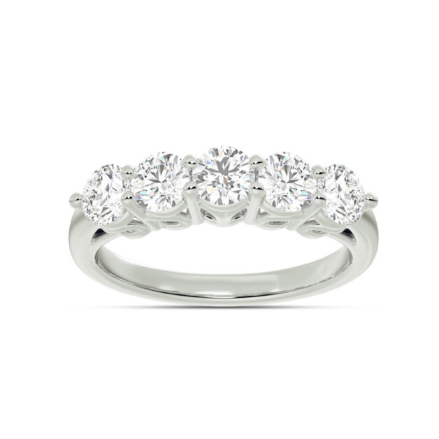 Ethereal Lab Grown Five Stone Diamond Ring (2  ct. tw.) 18K - White Gold_1,Ethereal Lab Grown Five Stone Diamond Ring (2  ct. tw.) 18K - White Gold_2,Ethereal Lab Grown Five Stone Diamond Ring (2  ct. tw.) 18K - White Gold_3,Ethereal Lab Grown Five Stone Diamond Ring (2  ct. tw.) 18K - White Gold_4,