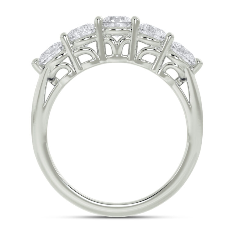 Ronda Lab Grown Five Stone Diamond Ring