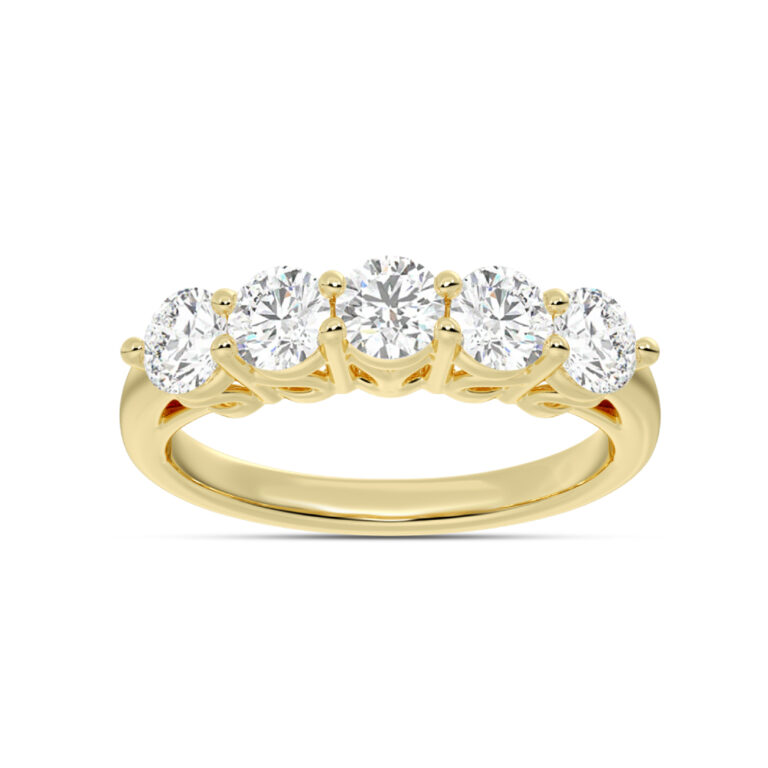 Ronda Lab Grown Five Stone Diamond Ring