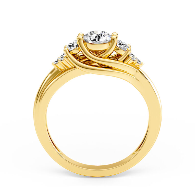 Agra Three Stone Lab Grown Diamond Ring