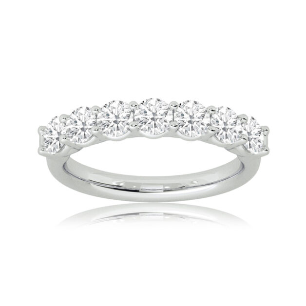 Timeless Lab Grown Scallop Set Seven Stone Diamond Ring (2  ct. tw.) 18K - White Gold_1,Timeless Lab Grown Scallop Set Seven Stone Diamond Ring (2  ct. tw.) 18K - White Gold_2,Timeless Lab Grown Scallop Set Seven Stone Diamond Ring (2  ct. tw.) 18K - White Gold_3,Timeless Lab Grown Scallop Set Seven Stone Diamond Ring (2  ct. tw.) 18K - White Gold_4,