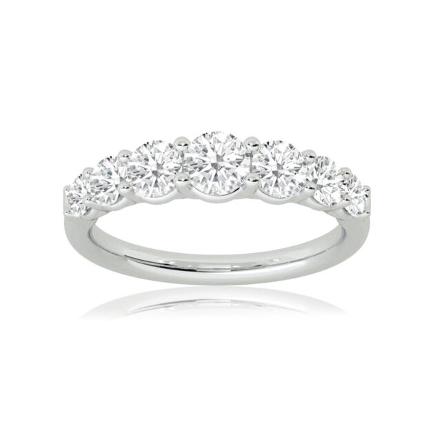 Graduating U-Prong Set Lab Grown Seven Stone Diamond Band (2  ct. tw.) 18K - White Gold_1,Graduating U-Prong Set Lab Grown Seven Stone Diamond Band (2  ct. tw.) 18K - White Gold_2,Graduating U-Prong Set Lab Grown Seven Stone Diamond Band (2  ct. tw.) 18K - White Gold_3,Graduating U-Prong Set Lab Grown Seven Stone Diamond Band (2  ct. tw.) 18K - White Gold_4,