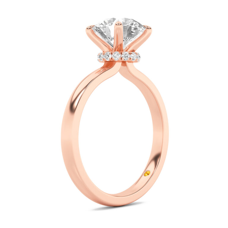 Laura Lab Grown Secret Halo Diamond Engagement Ring