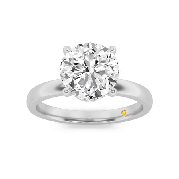 Laura Secret Halo Round Lab Grown Diamond Engagement Ring