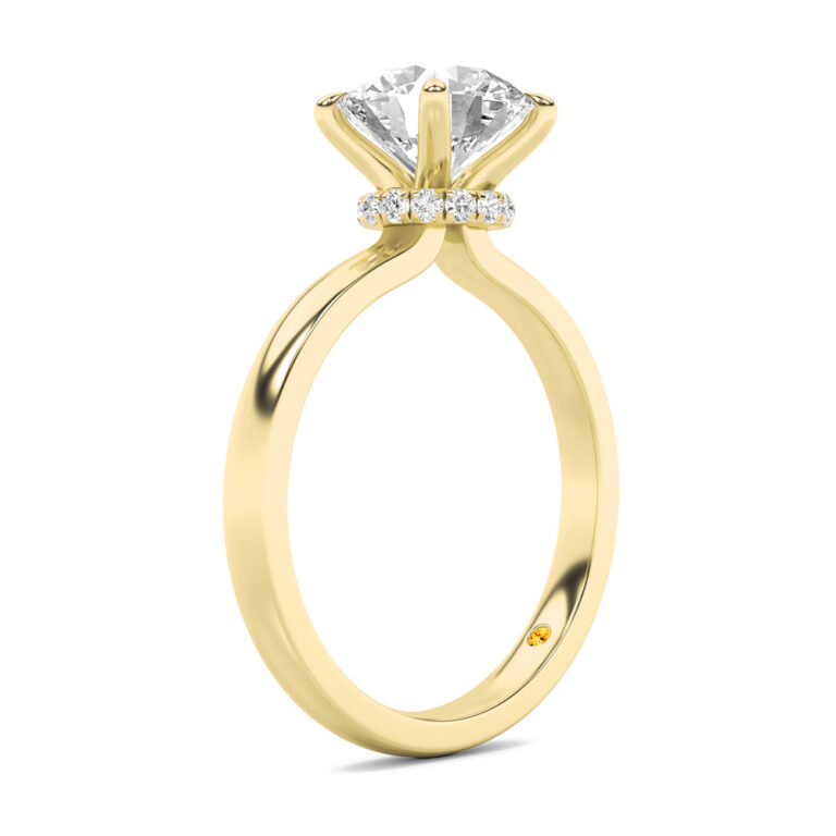 Laura Lab Grown Secret Halo Diamond Engagement Ring