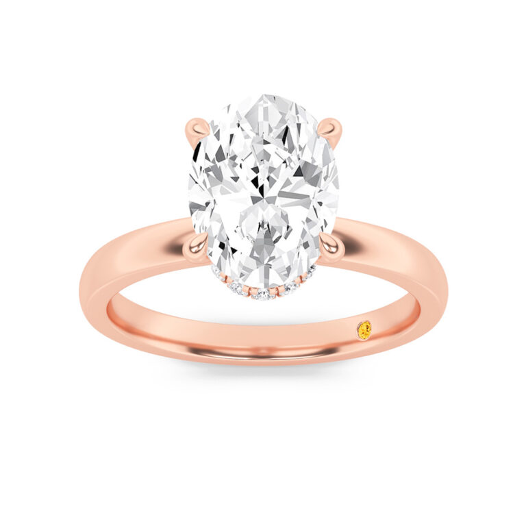 Laura Lab Grown Secret Halo Diamond Engagement Ring