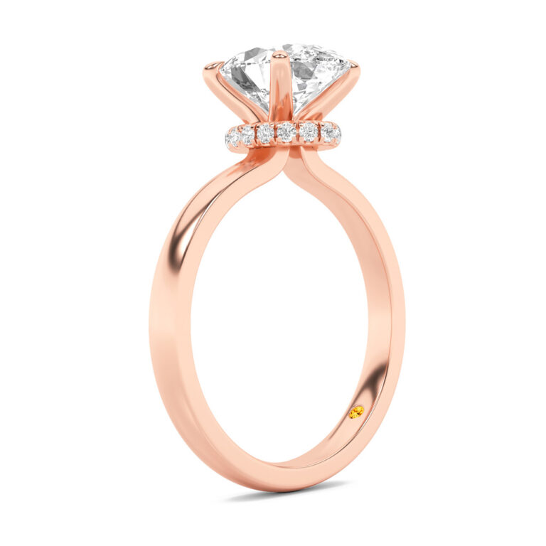 Laura Lab Grown Secret Halo Diamond Engagement Ring