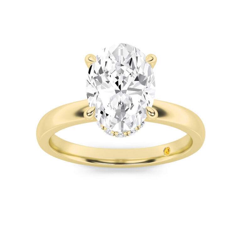 Laura Lab Grown Secret Halo Diamond Engagement Ring