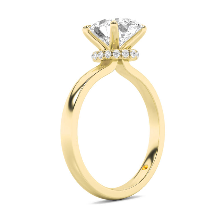 Laura Lab Grown Secret Halo Diamond Engagement Ring