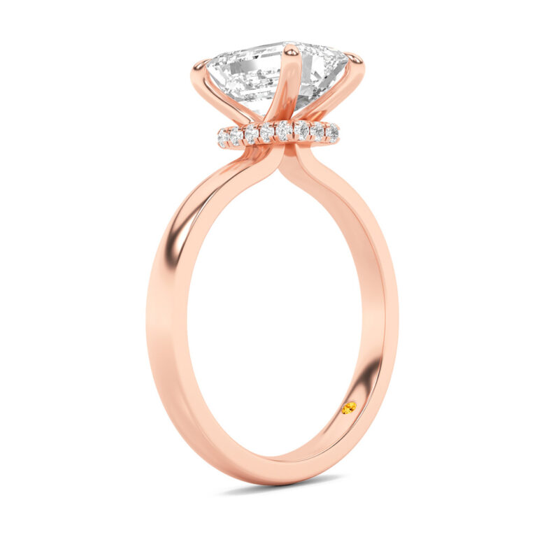 Laura Lab Grown Secret Halo Diamond Engagement Ring