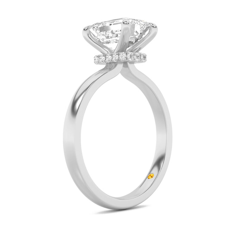 Laura Lab Grown Secret Halo Diamond Engagement Ring