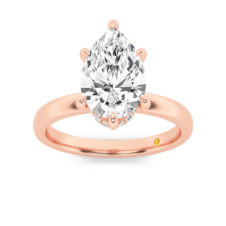 Laura Lab Grown Secret Halo Diamond Engagement Ring
