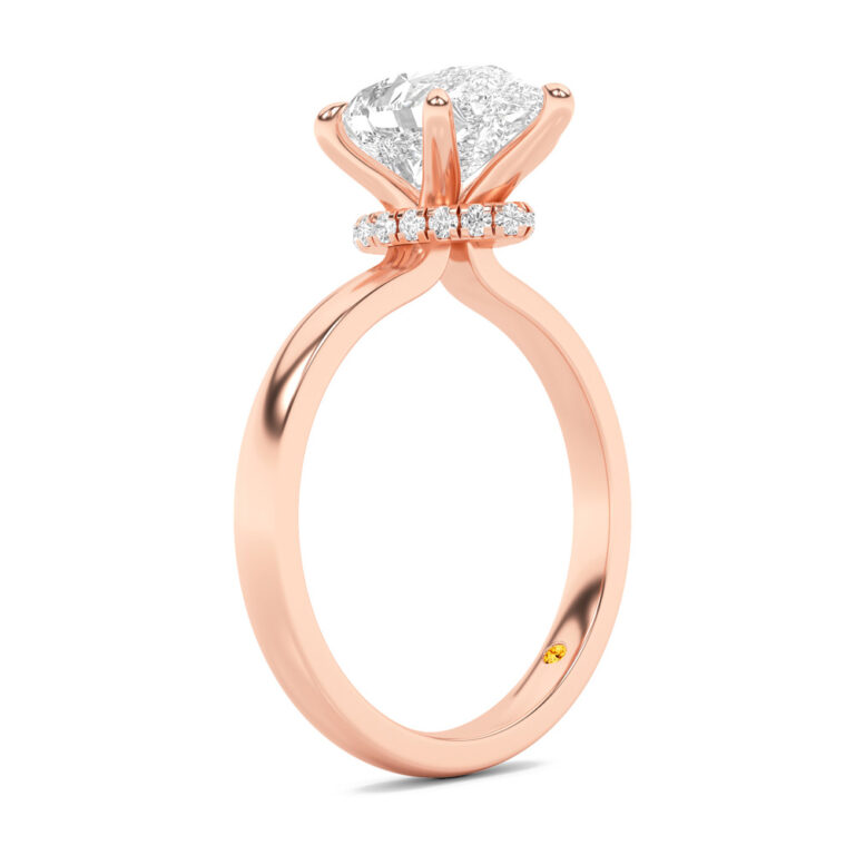 Laura Lab Grown Secret Halo Diamond Engagement Ring