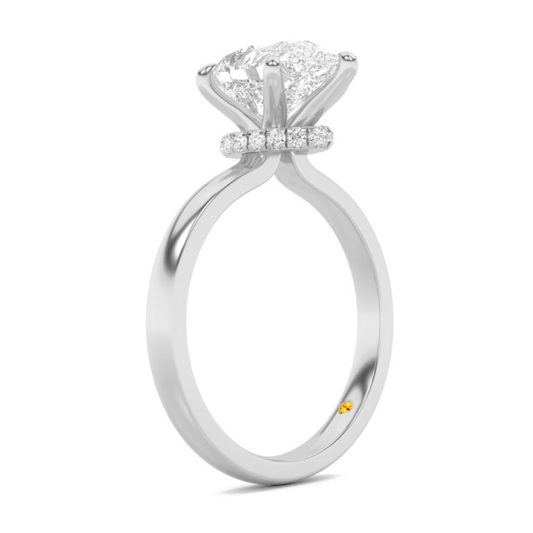 Laura Lab Grown Secret Halo Diamond Engagement Ring