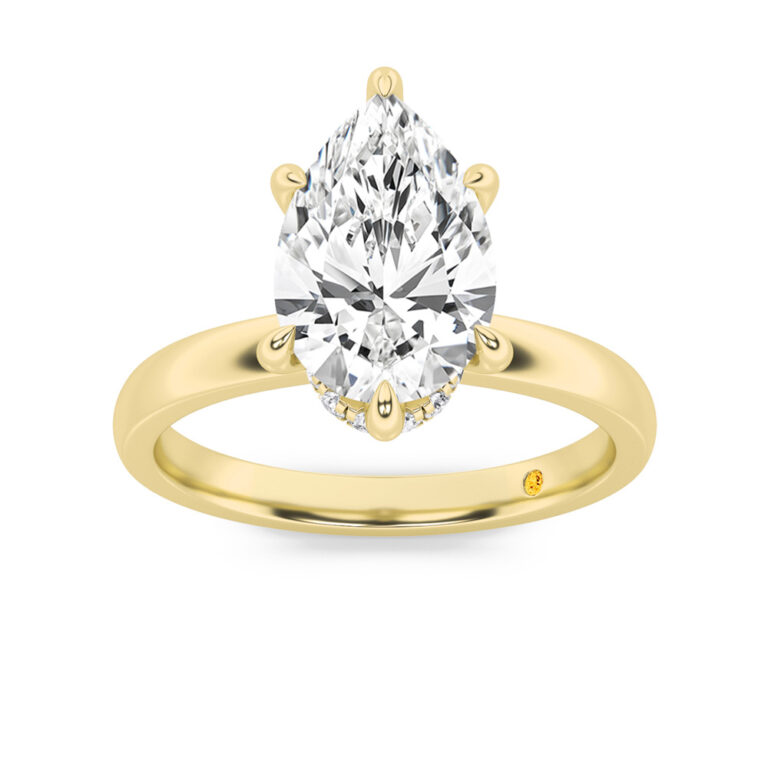 Laura Lab Grown Secret Halo Diamond Engagement Ring