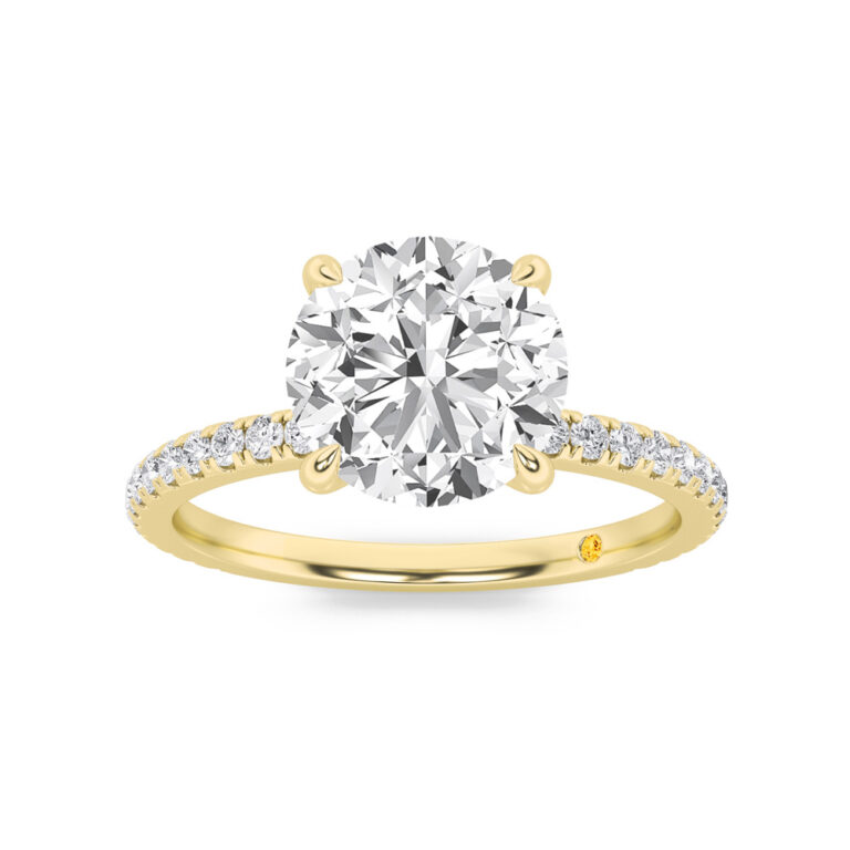 Florence Hidden Halo Pavé Accent Lab Grown Diamond Engagement Ring