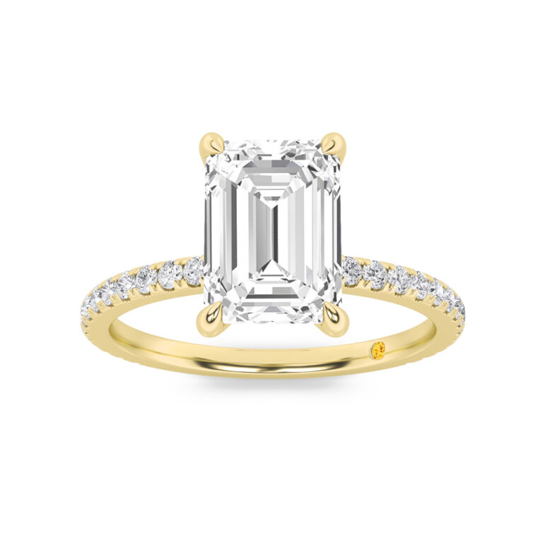 Florence Hidden Halo Pavé Accent Lab Grown Diamond Engagement Ring