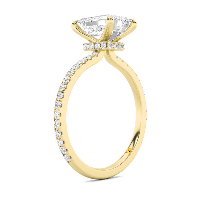 Florence Hidden Halo Pavé Accent Lab Grown Diamond Engagement Ring