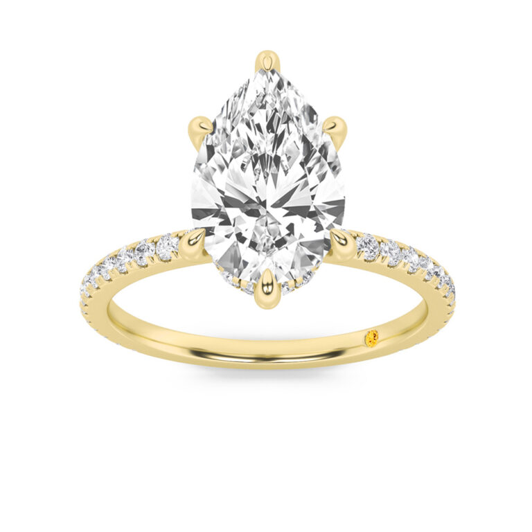 Florence Hidden Halo Pavé Accent Lab Grown Diamond Engagement Ring