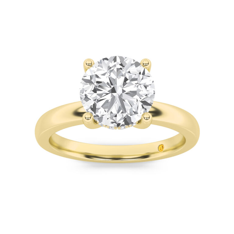 Secret Sparkle Lab Grown Hidden Halo Diamond Engagement Ring