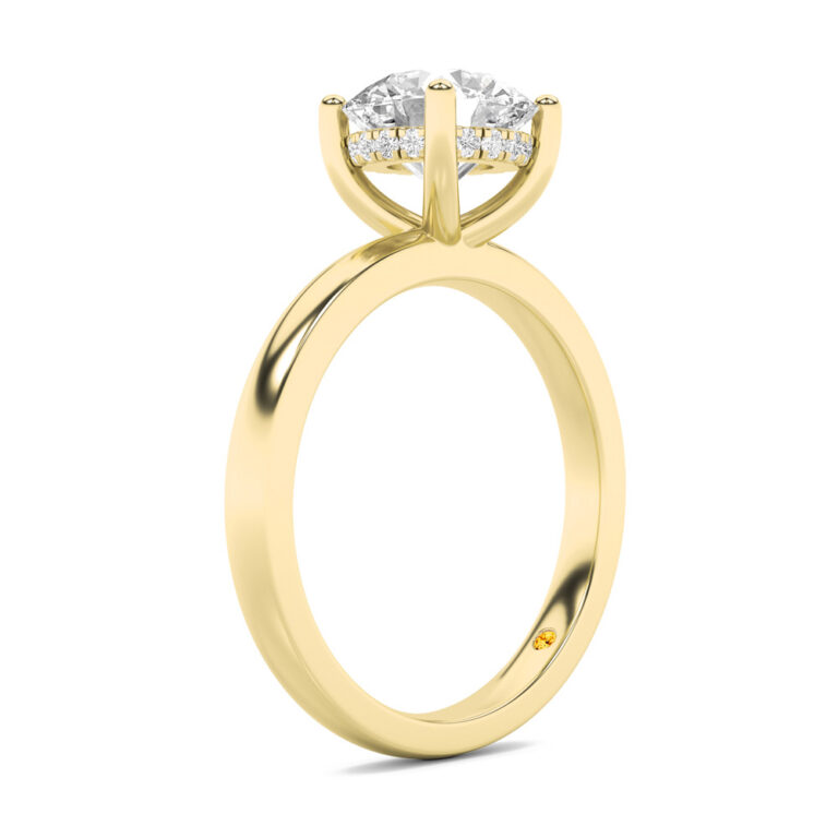 Secret Sparkle Lab Grown Hidden Halo Diamond Engagement Ring