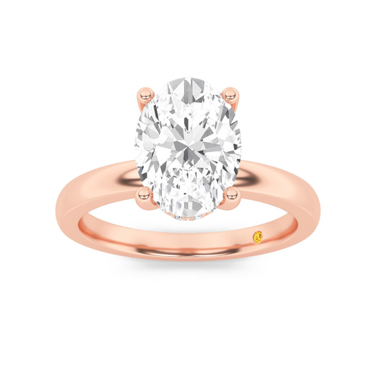 Secret Sparkle Lab Grown Hidden Halo Diamond Engagement Ring
