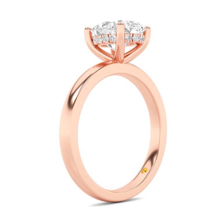 Secret Sparkle Lab Grown Hidden Halo Diamond Engagement Ring