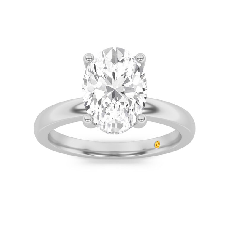 Secret Sparkle Lab Grown Hidden Halo Diamond Engagement Ring