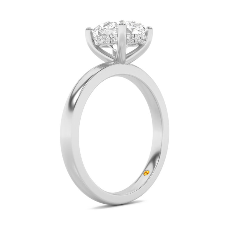 Secret Sparkle Lab Grown Hidden Halo Diamond Engagement Ring
