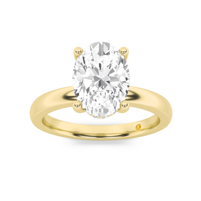 Secret Sparkle Lab Grown Hidden Halo Diamond Engagement Ring