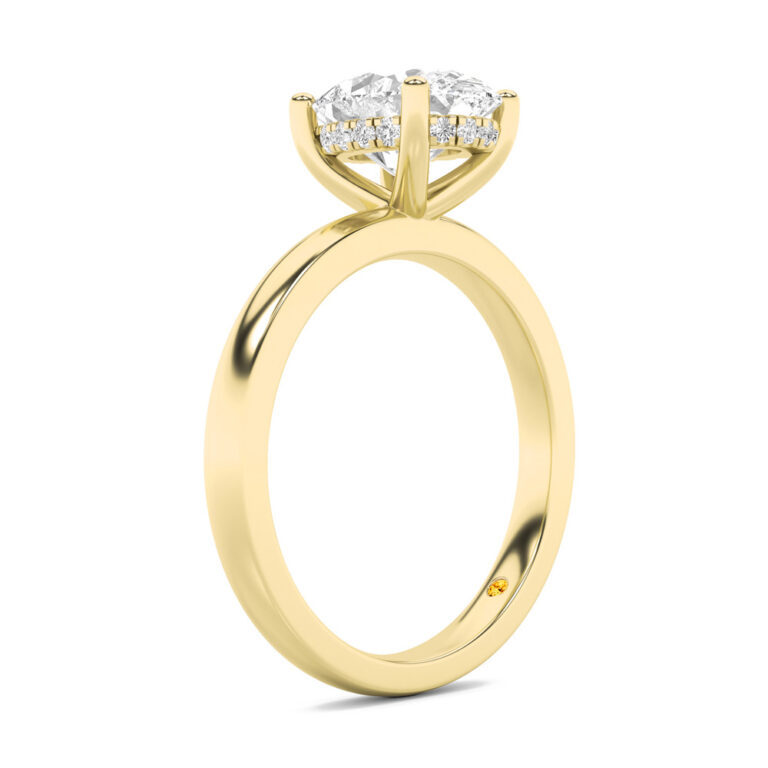 Secret Sparkle Lab Grown Hidden Halo Diamond Engagement Ring