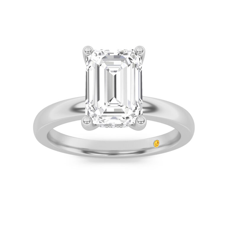 Secret Sparkle Lab Grown Hidden Halo Diamond Engagement Ring