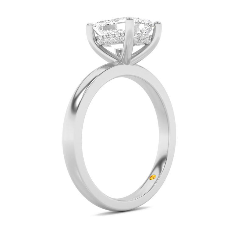 Secret Sparkle Lab Grown Hidden Halo Diamond Engagement Ring