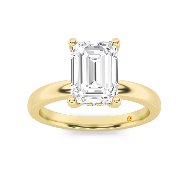 Secret Sparkle Lab Grown Hidden Halo Diamond Engagement Ring