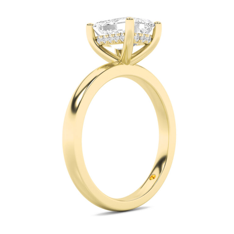 Secret Sparkle Lab Grown Hidden Halo Diamond Engagement Ring