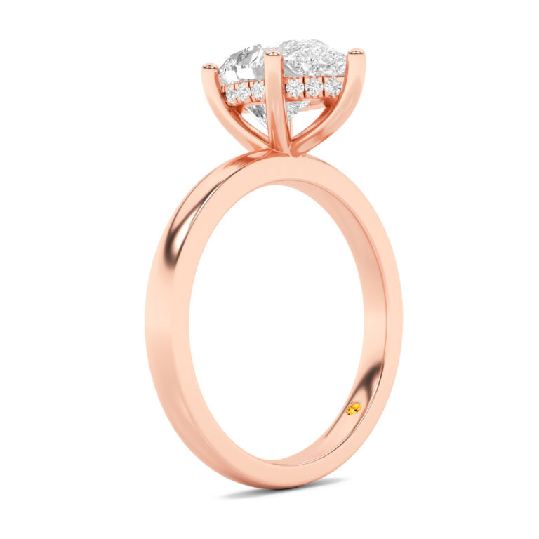 Secret Sparkle Lab Grown Hidden Halo Diamond Engagement Ring