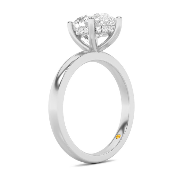 Secret Sparkle Lab Grown Hidden Halo Diamond Engagement Ring