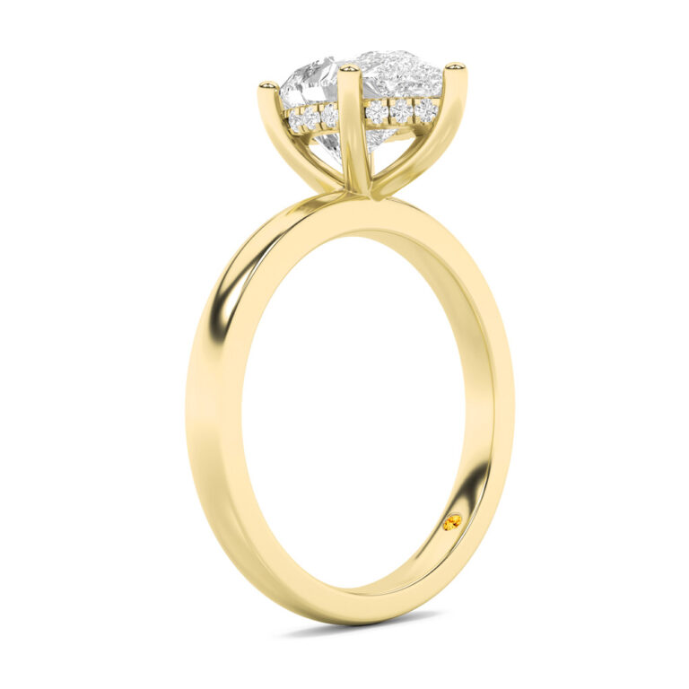 Secret Sparkle Lab Grown Hidden Halo Diamond Engagement Ring