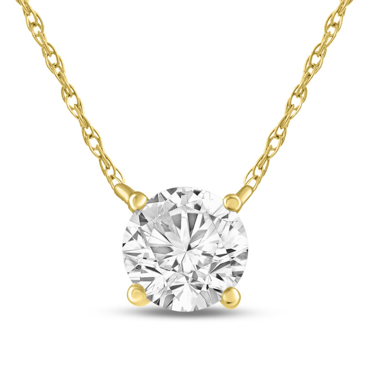 Floating Lab Diamond Solitaire Necklace