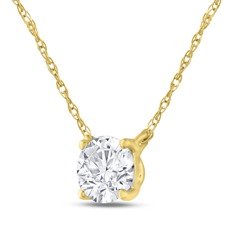 Floating Lab Diamond Solitaire Necklace